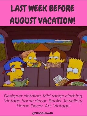 BUY NOW! LAST WEEK BEFORE VACATION!